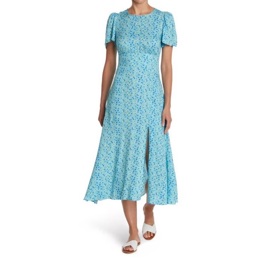 AFRM dress. Nordstrom. Blue Ditsy. Size Small.